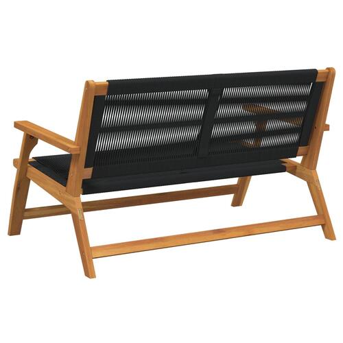 Havebænk Sort 76x122x73 cm Massivt akacietræ