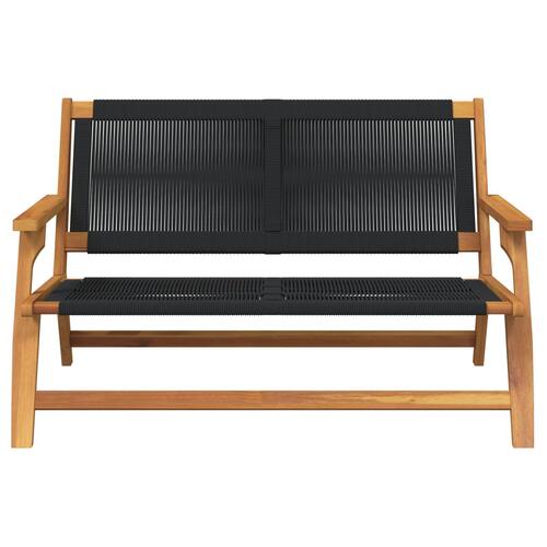 Havebænk Sort 76x122x73 cm Massivt akacietræ