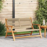 Havebænk Beige 76x122x73 cm Massivt Akacietræ