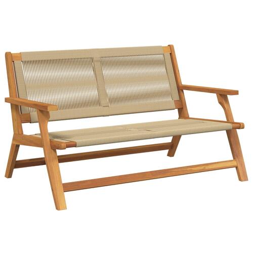 Havebænk Beige 76x122x73 cm Massivt Akacietræ