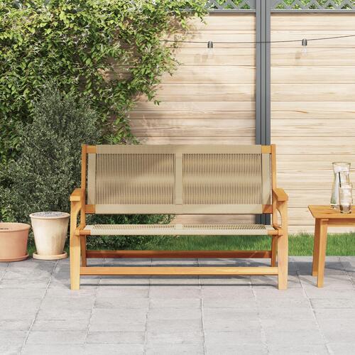 Havebænk Beige 76x122x73 cm Massivt Akacietræ
