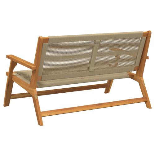 Havebænk Beige 76x122x73 cm Massivt Akacietræ