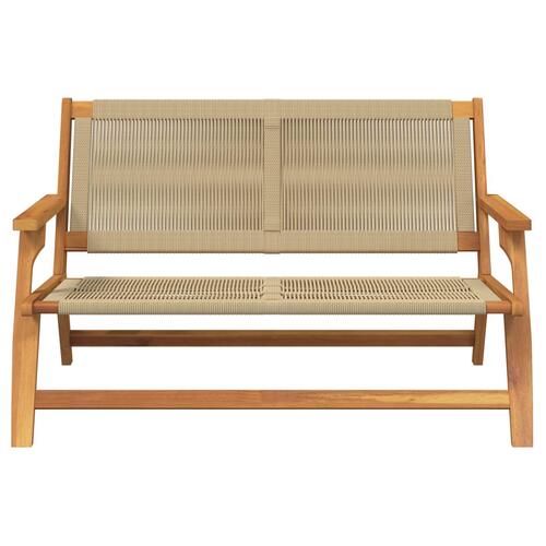 Havebænk Beige 76x122x73 cm Massivt Akacietræ