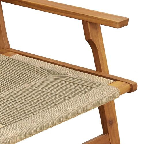 Havebænk Beige 76x122x73 cm Massivt Akacietræ