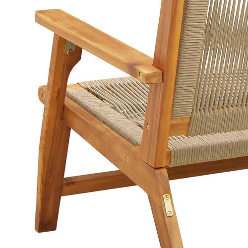 Havebænk Beige 76x122x73 cm Massivt Akacietræ
