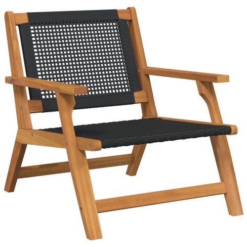 Havestole 2 stk Sort 76x67x73,5 cm Massivt Akacietræ