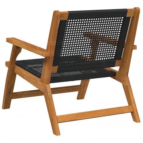 Havestole 2 stk Sort 76x67x73,5 cm Massivt Akacietræ