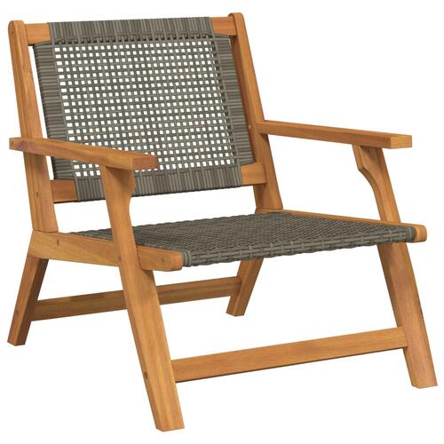 Havestole 2 stk Grå 76x67x73,5 cm Massivt Akacietræ
