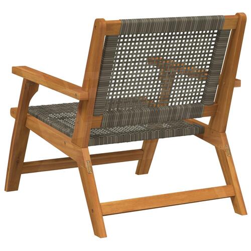 Havestole 2 stk Grå 76x67x73,5 cm Massivt Akacietræ