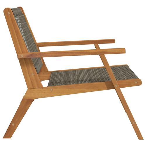 Havestole 2 stk Grå 76x67x73,5 cm Massivt Akacietræ