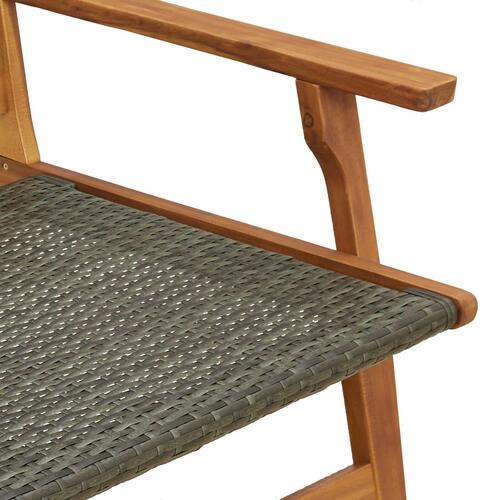 Havestole 2 stk Grå 76x67x73,5 cm Massivt Akacietræ