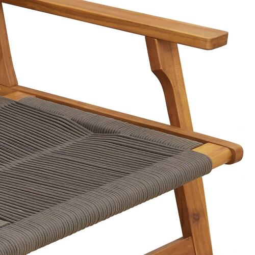 Have Stole 2 stk Grå 67x77x73 cm Massivt Akacietræ