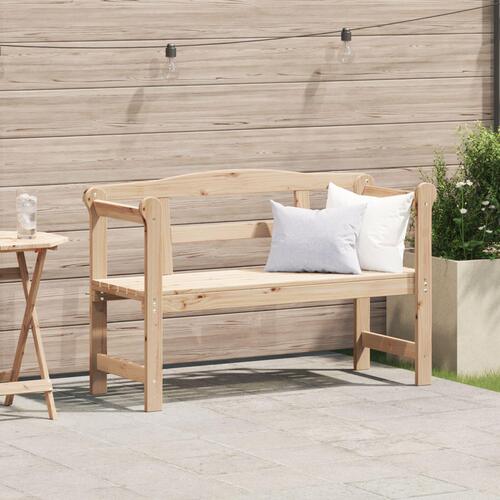 Udendørs Bænk 119x76x44 cm Massivt Fyrretræ