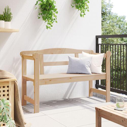 Udendørs Bænk 119x76x44 cm Massivt Fyrretræ