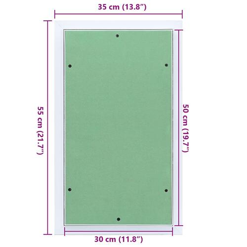 Adgangspanel med aluminiumramme og gipsplade 300x500 mm