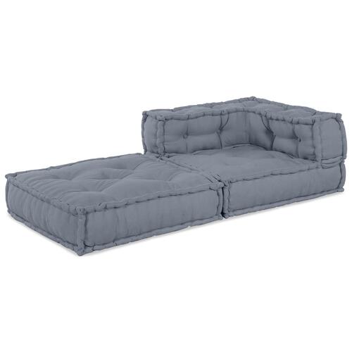 Modul Puff Grå 70x70x54 Stof