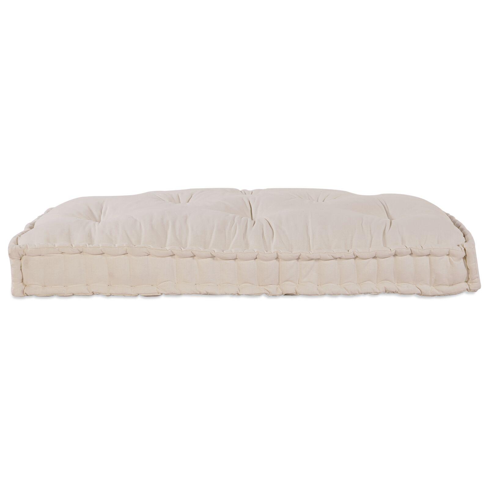 Palle sofa pude - cremefarvet stof 120 × 80 × 12 cm billede