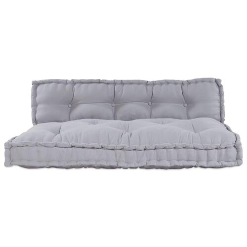 Pallet Sofa Pude med Rygstøtte - Grå Stof