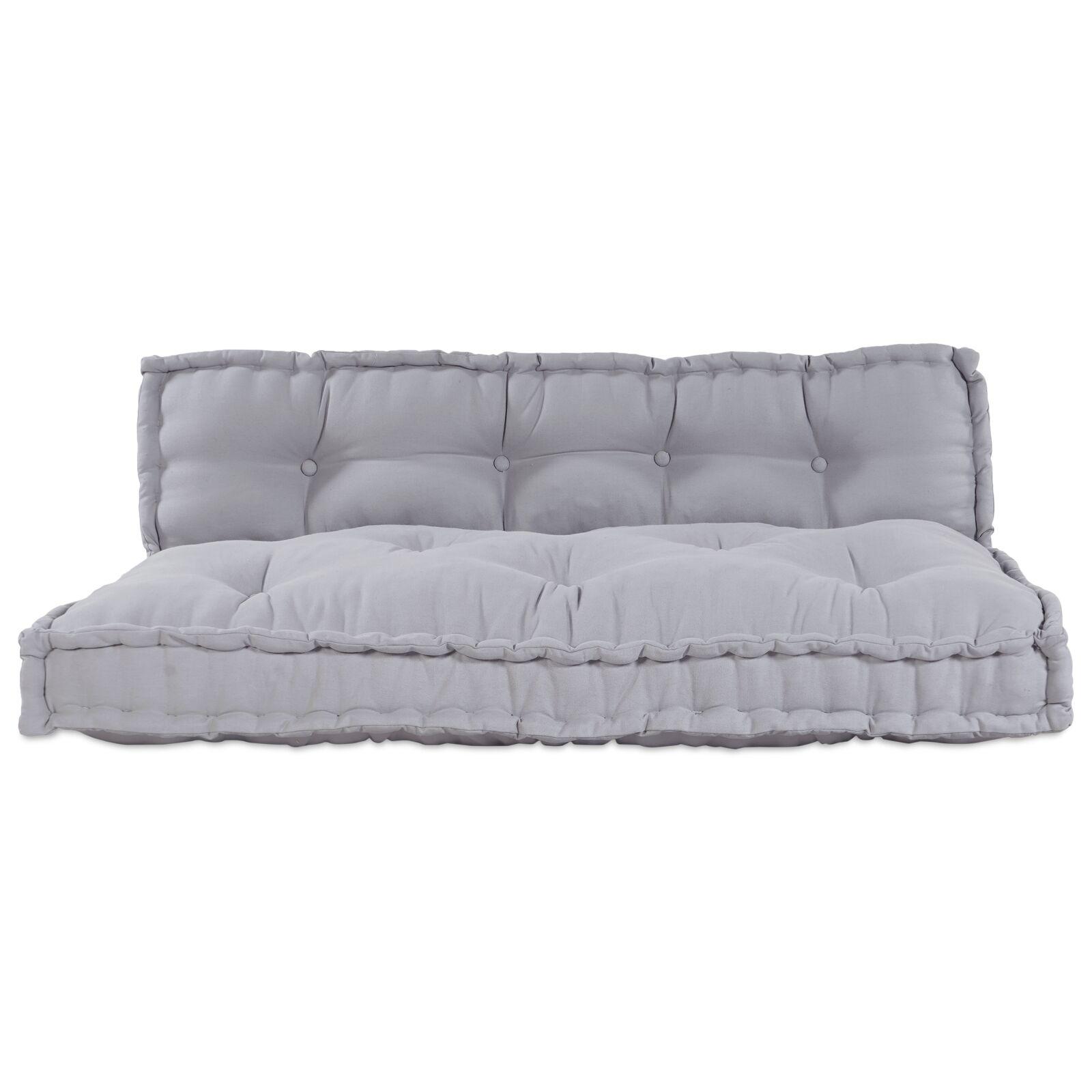 Pallet Sofa Pude med Rygstøtte - Grå Stof