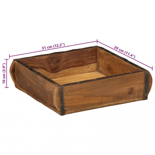 Bakker 4 stk 31x29x10 cm Solid Træ Genanvendt