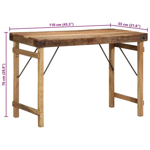 Spisebord 110x55x76 cm Massivt Genbrugstræ