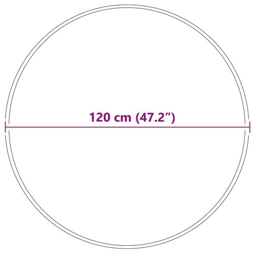 Fuzzy Tæppe med Latexbund Mørkegrå ø120 cm
