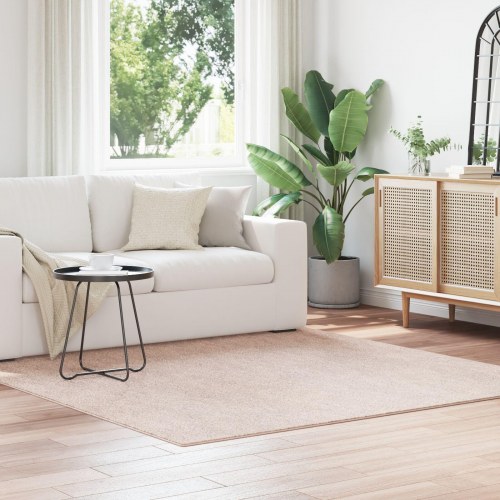 Fluffy Tæppe med Latex Bagside Creme 200x200 cm
