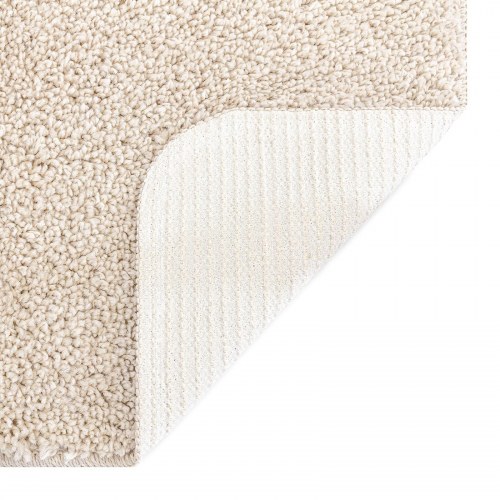 Fluffy Tæppe med Latex Bagside Creme 200x200 cm
