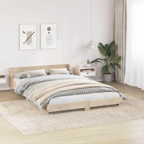Plysset tæppe med latexbagside creme 240x340 cm
