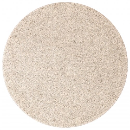 Fluffy Tæppe med Latex Bagside Creme ø120 cm