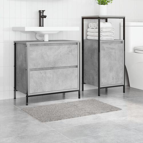 Bademåtte Rektangulær Grå 50x80 cm Polypropylen Skridsikker