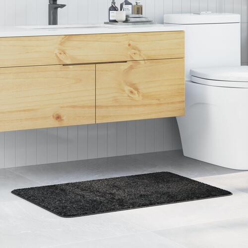 Bademåtte Rektangulær Mørkegrå 60x90 cm Polypropylen Skridsikker