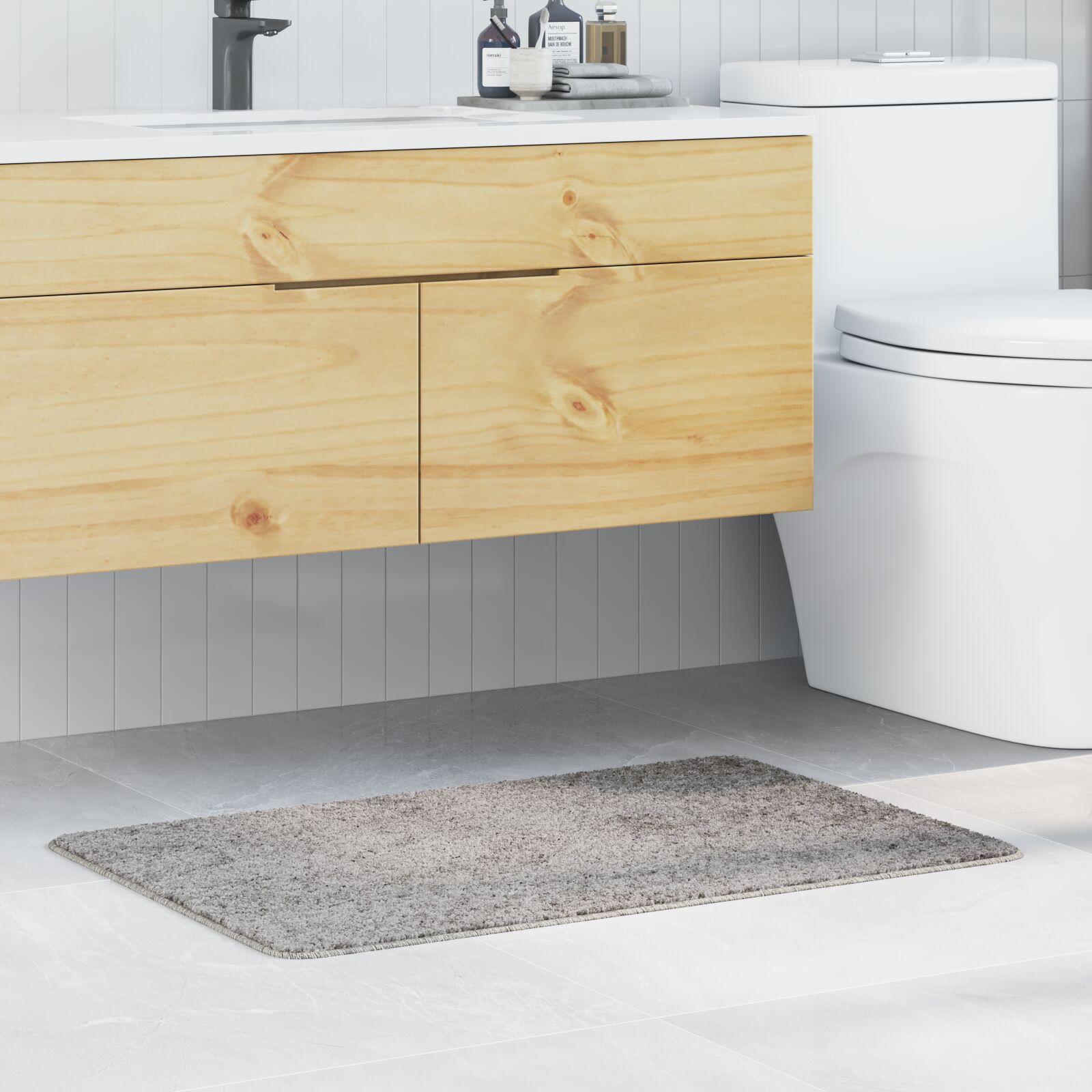 Bademåtte Rektangulær Grå 60x90 cm Polypropylen Skridsikker