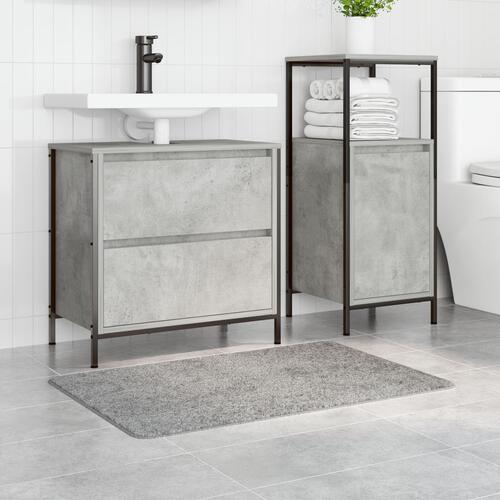 Bademåtte Rektangulær Grå 60x90 cm Polypropylen Skridsikker