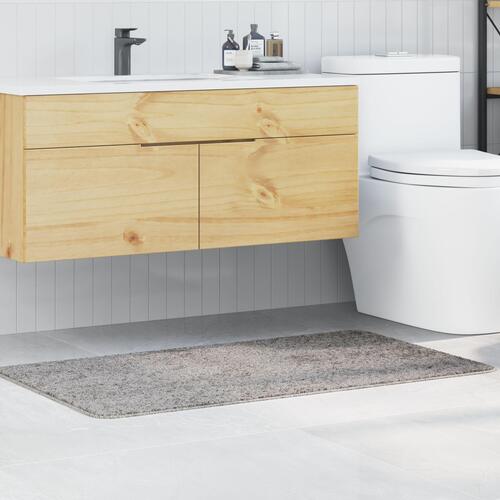 Bademåtte Rektangulær Grå 70x120 cm Polypropylen Skridsikker