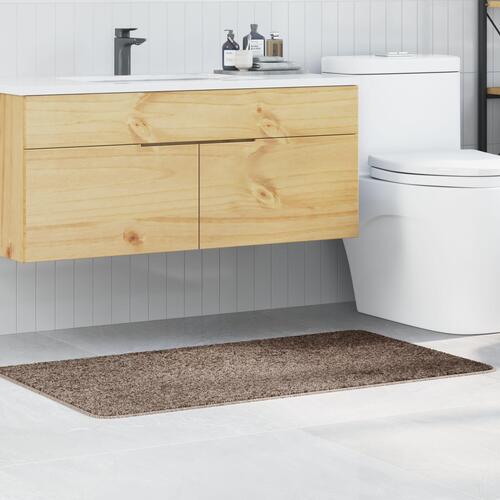 Bademåtte Rektangulær Brun 70x120 cm Polypropylen Skridsikker