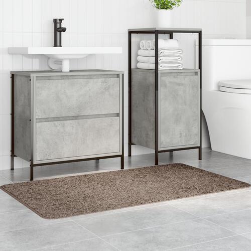 Bademåtte Rektangulær Brun 70x120 cm Polypropylen Skridsikker