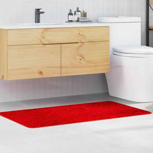 Bademåtte Rektangulær Rød 70x120 cm Polypropylen Skridsikker