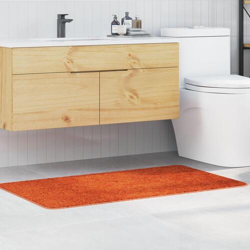 Bademåtte Rektangulær Orange 70x120 cm Polypropylen Skridsikker