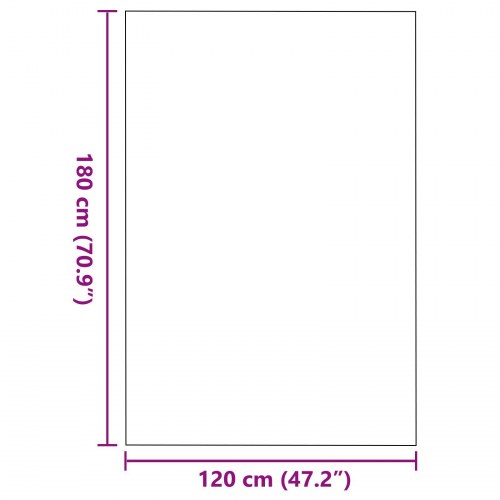 Dørmåtte Rektangulær Sort 120x180 cm