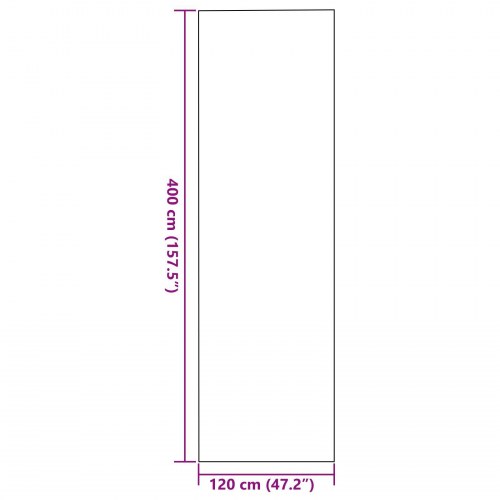 Dørmåtte Rektangulær Sort 120x400 cm