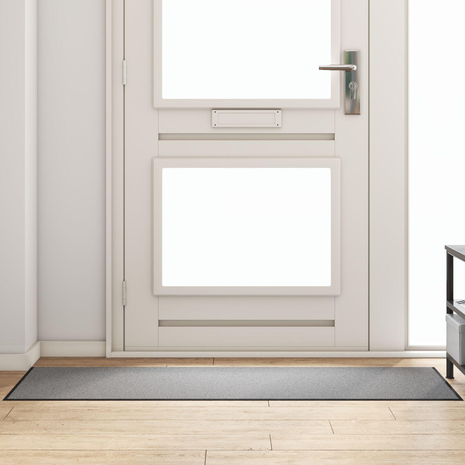 Dørmåtte Andet Grå og sort 60 x 180 cm Polypropylen og vinyl