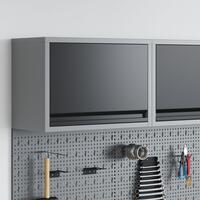 Værktøjsskab Vægmonteret med Gaslift-Dør Sort 50x25x35 cm