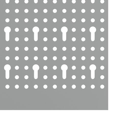 Pegboards 2 stk med 8 tilbehør Grå 50x60 cm Stål