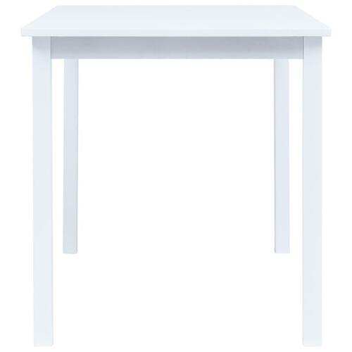 Spisebord 114 x 71 x 75 cm massivt gummitræ hvid