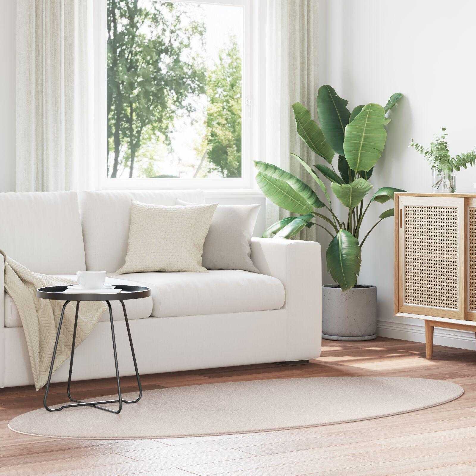 Tæppe Huarte Sandfarvet 100 X 200 Cm Polyester