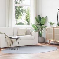 Tæpper Grå Polyester 160 x 230 cm Områdetæpper Oval Moderne