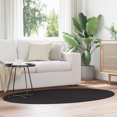 Tæppe ""HUARTE"" Sort 120x170 cm Oval