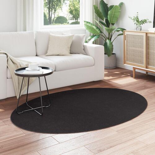 Tæppe ""HUARTE"" Sort 120x170 cm Oval