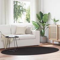Tæpper Sort Polyester 140 x 200 cm Skridsikker Områdetæppe